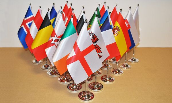 Wales Satin Table Flag